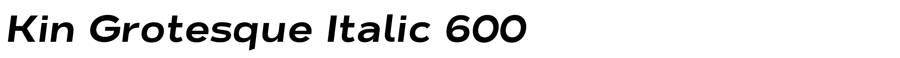 Kin Grotesque Italic 600